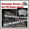 100 mm screws single screw barrels for 2.5mm plastic sheet extruder